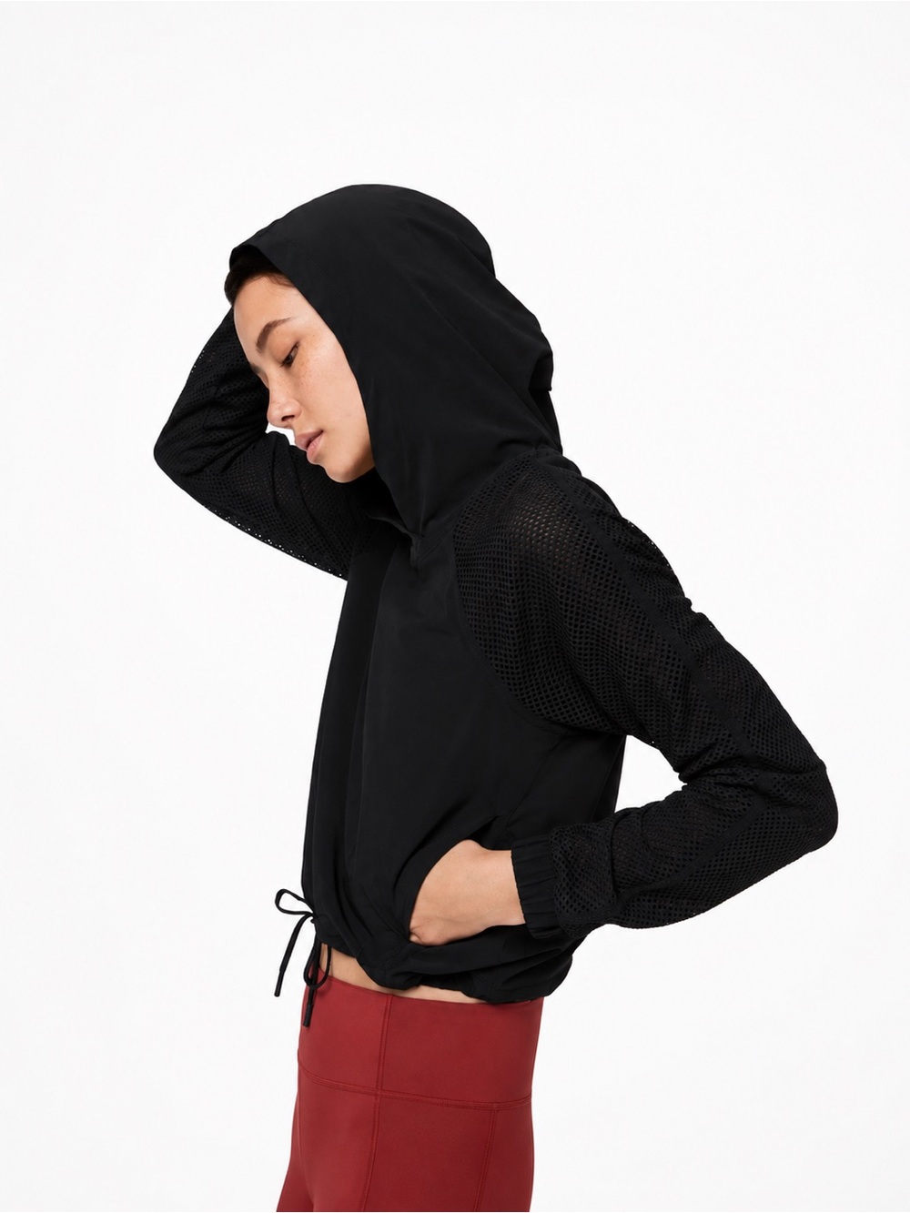 Lululemon Catch a Breeze Pullover 0938 6 small black hoodie hood